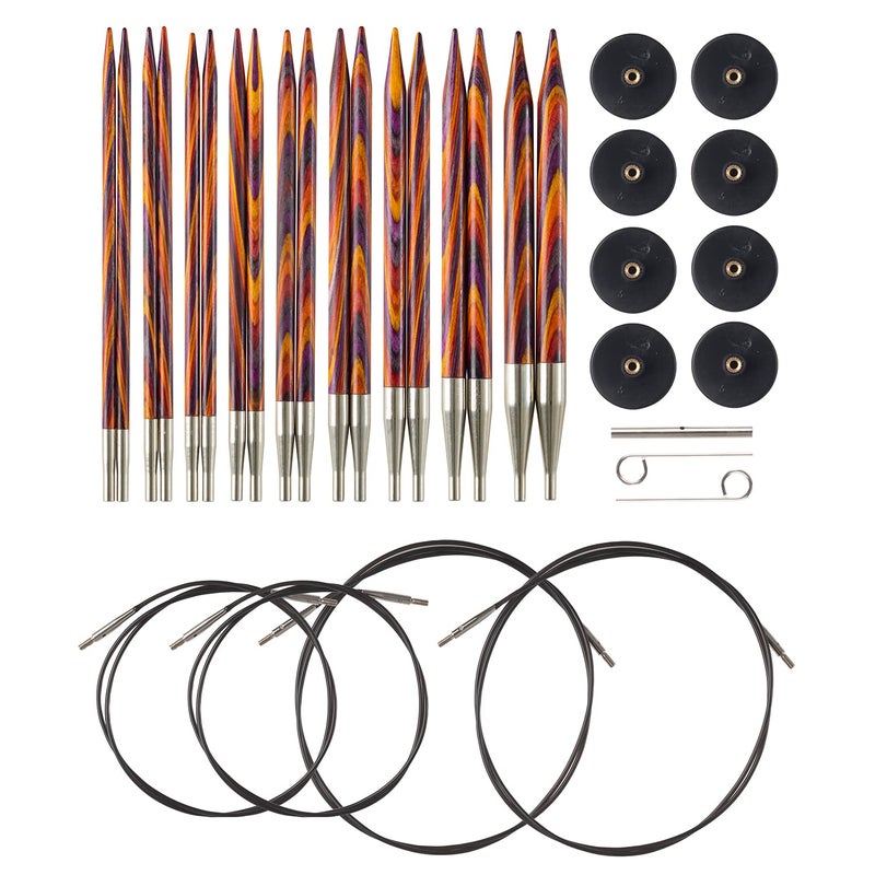 KnitPicks Knit Picks Options Wood Interchangeable Knitting Needle Set - US 4-11 (Radiant) - Image 1